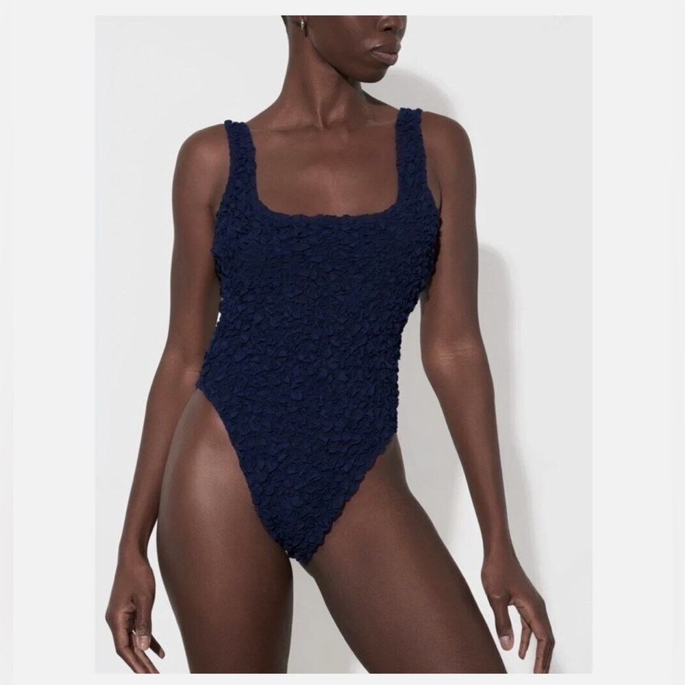 NWT Mara Hoffman Isa Bodysuit in Navy Blue -XXS
